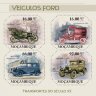 Мозамбик, 2011. (moz11320) История автомобиля - Форд (мл+блок)
