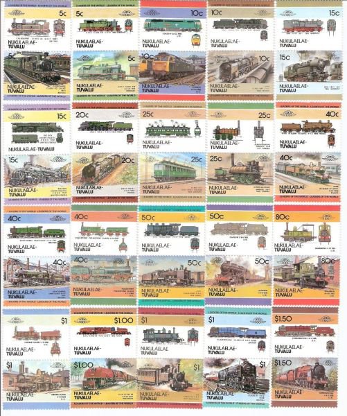 Тувалу (Nukulaelae), локомотивы, 1984 -1986 (4 выпуска)