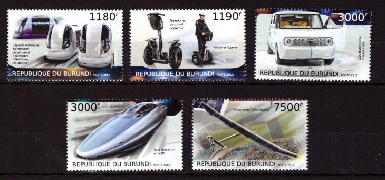 Бурунди, 2012. (bq12285) Электрический транспорт 