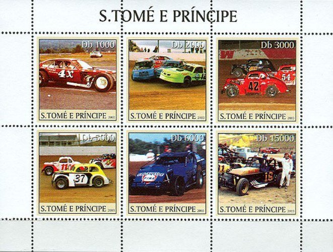 Сан-Томе и Принсипи, 2003. [st3155] Спортивные автомобили (м\л)