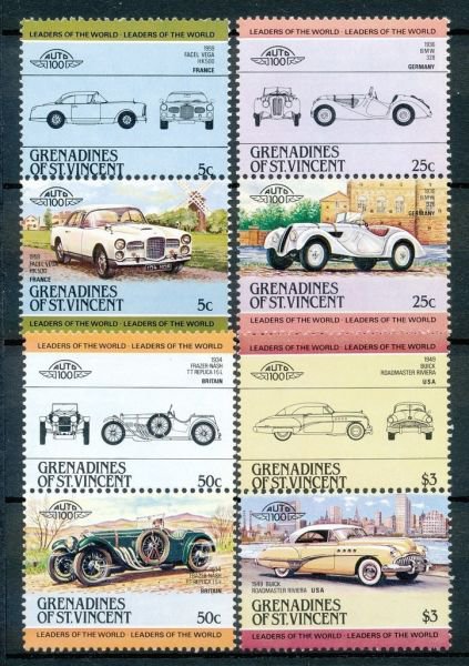 Сент-Винсент Гренадины, 1984-1986. Автомобили (3 выпуска)