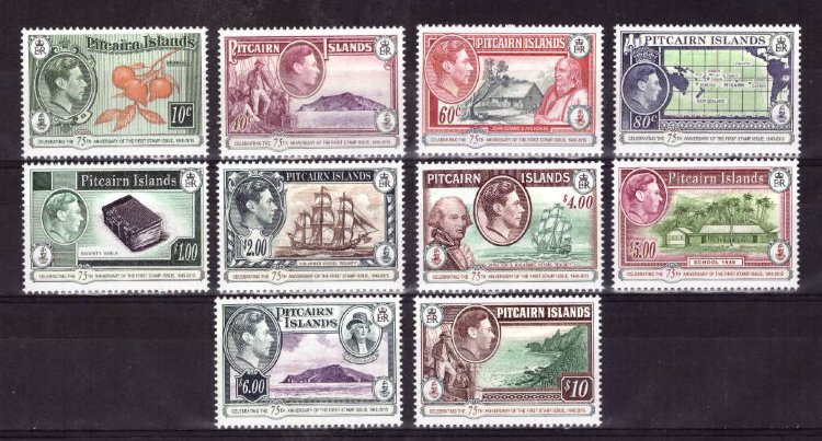 Питкерн, 2015.  75-летие первого выпуска почтовых марок