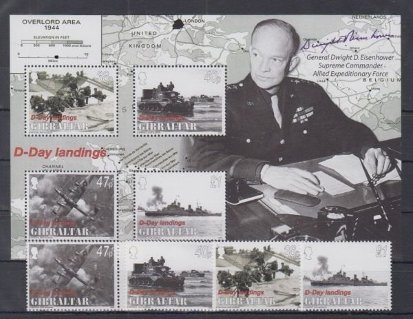 Гибралтар, 2004, 60-летие высадки союзников в Нормандии (серия+блок)
