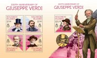 Solomon Islands, 2013. [13716] Great composers, Giuseppe Verdi (s\s+block)