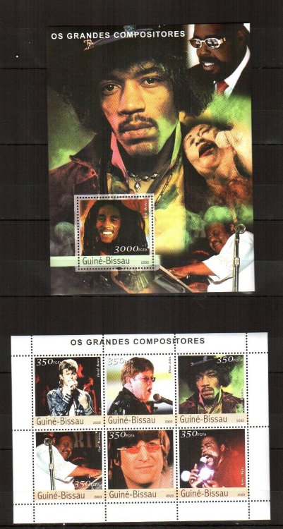Guinea-Bissau, 2003. [gb3534] Great composers (s\s+block)