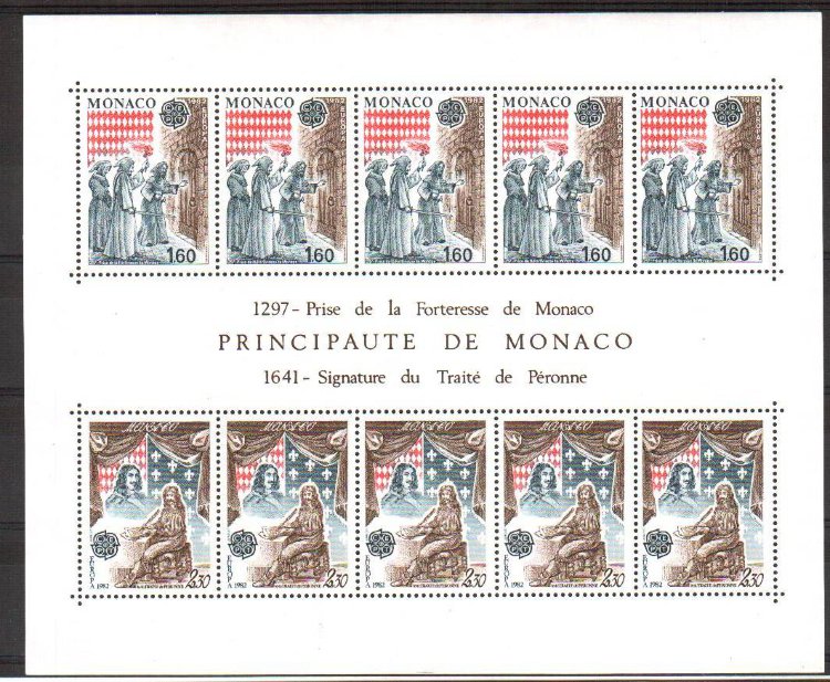 Монако, 1982. Исторические события, выпуск по программе "Европа" (м\л)