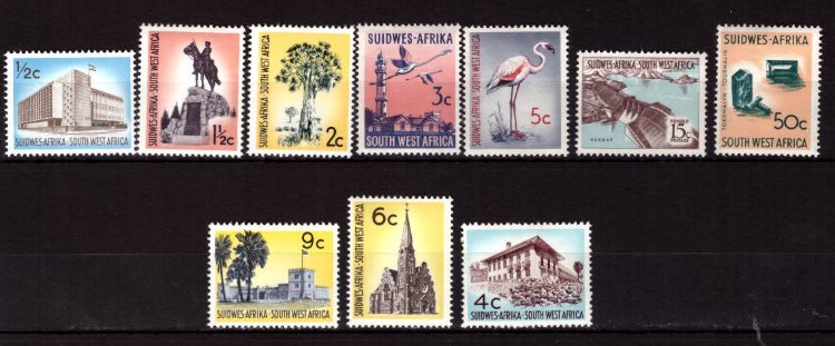 Юго-Западная Африка, 1961-64. Стандарт (неполная серия)