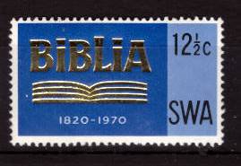 Юго-Западная Африка, 1970. Библейское общество (золотая фольга)