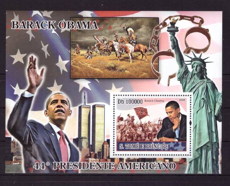 Гвинея, 2008. [gu08120] Президенты США, Б. Обама 