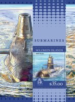 Соломоновы о-ва, 2016. (slm16320) Подводные лодки (мл+блок)