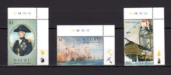 Науру, 2005. [n1432] Корабли, битва при Трафальгаре (вып. 1)