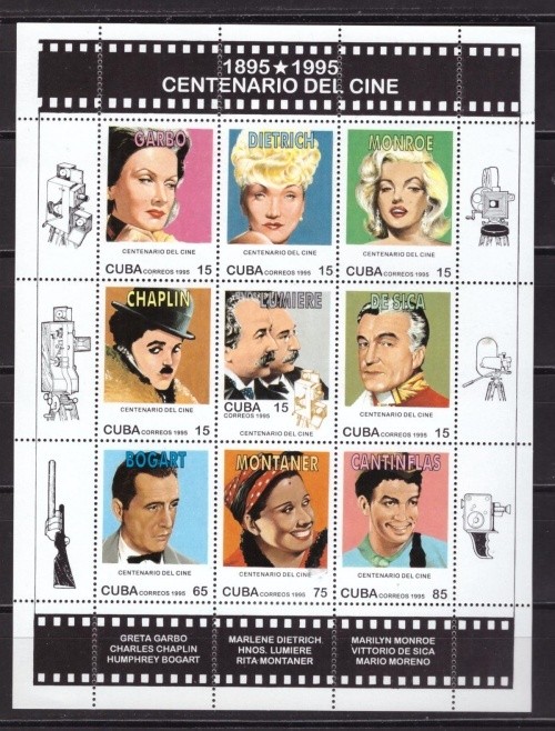 Куба, 1995. 100-летие кинематографа (мл)