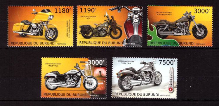 Бурунди, 2012. [bq12281] Мотоциклы, Харлей-Дэвидсон