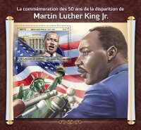 Джибути, 2018. (dj18403) Мартин Лютер Кинг (мл+блок)
