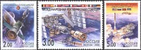 Россия, 2000. (0579-81) Сотрудничество в космосе