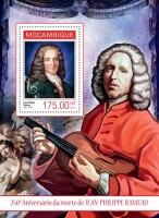 Мозамбик, 2014. (14119) Композиторы, Жан-Филипп Рамо (мл+блок) 
