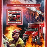 Джибути, 2017. (dj17602) Пожарные автомобили (мл+блок) 