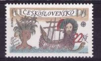 Чехословакия, 1992. Корабли, Колумб