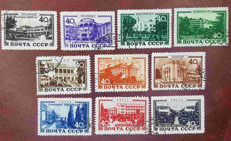 СССР, 1949. [1424-33] Курорты (cto)