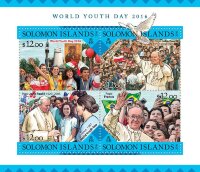Соломоновы о-ва, 2016. (slm16223) Папа Иоанн Павел II (мл+блок)