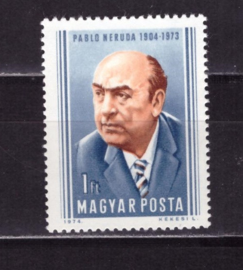 Венгрия, 1974. (2980) Пабло Неруда