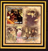 Мозамбик, 2001. Живопись, Тулуз-Лотрек (блок) 