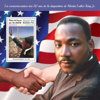 Гвинея, 2018. (gu18207) Мартин Лютер Кинг (мл+блок) 