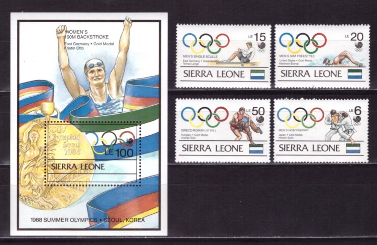 Сьерра-Леоне, 1988. Олимпиада - Сеул (серия+блок)