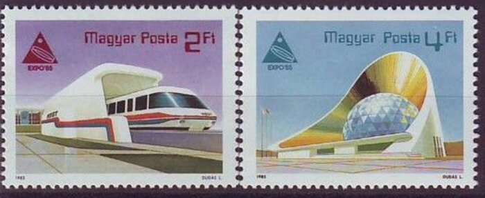 Венгрия, 1985. (3758-59) Всемирная выставка EXPO-85