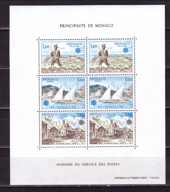 Монако, 1979. Европа - история почты (мл)  