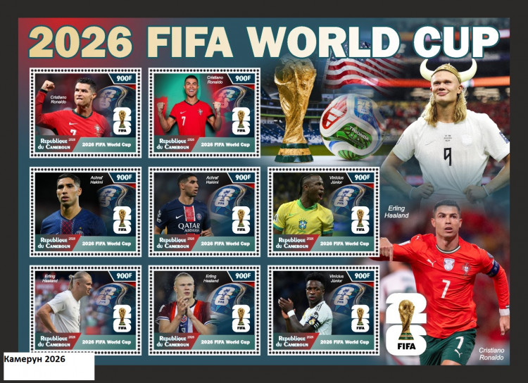 Камерун, 2026. Футбол, ЧМ-2026 (мл, 8 м.)  