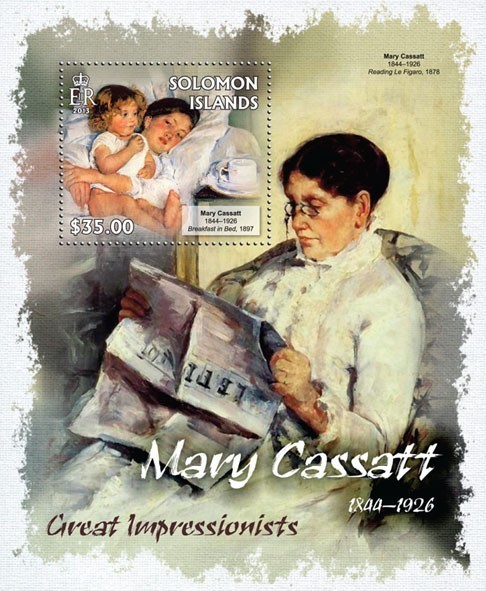 Соломоновы о-ва, 2013. (13203) Живопись, Мари Кассат (мл+блок)