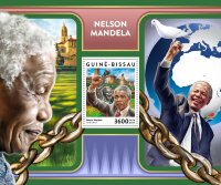 Гвинея-Биссау, 2017. (gb17306) Известные политики - Нельсон Мандела (мл+блок)  