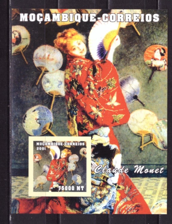 Мозамбик, 2001. Живопись, Монэ (блок, бз)