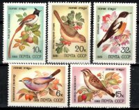 СССР, 1981. ( 5221-25) Певчие птицы
