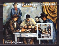 Мозамбик, 2001. Живопись, Сезанн (блок, бз)