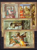 Конго, 2015. Живопись, Микеланджело (мл+6 блоков) 