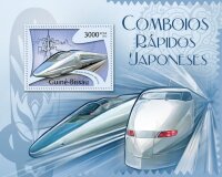 Гвинея-Биссау, 2012. (gb12110) Скоростные поезда Японии (мл+блок)