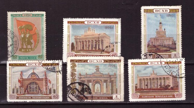 СССР, 1954. [1783-88] Выставка (cto)