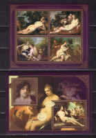 Бенин, 2013. Живопись, Белуччи (мл+блок) - серебряная рамка 