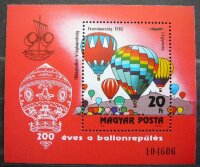 Венгрия, 1983. (3600-06) Авиация, воздушные шары (серия+блок)