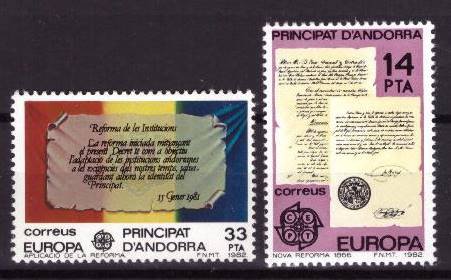 Андорра (испанская), 1982. Исторические события - выпуск по программе "Европа" 