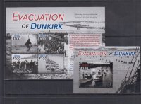 Либерия, 2015. (lib1513) 2-я Мировая война, эвакуация Дюнкерка (мл+блок)