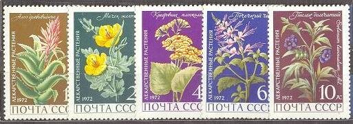 СССР, 1972. (4107-11) Лекарственные растения