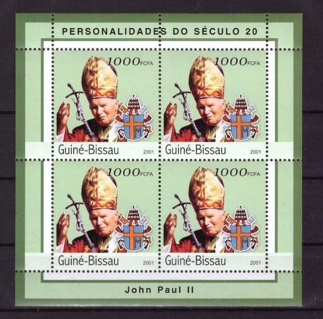Гвинея-Биссау, 2001. (01428) Папа Иоанн Павел II (мл)