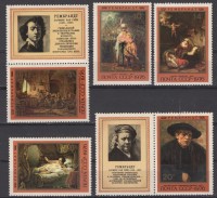 СССР, 1976. (4655-59) Живопись, Рембрандт (с купонами 1)