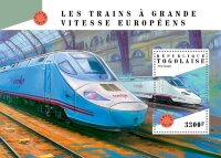 Того, 2018. (tg18304) Скоростные поезда Европы (мл+блок) 