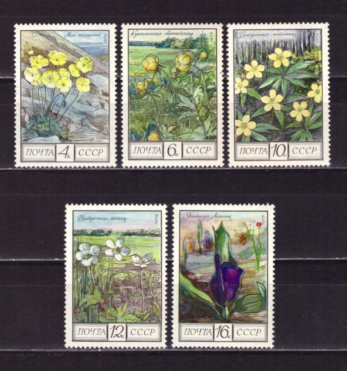 СССР, 1975. (4530-34)  Флора