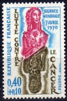 Франция, 1970. [1706] Медицина, Всемирный день борьбы против рака