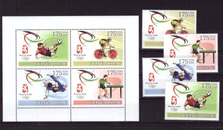Гвинея-Биссау, 2008. Олимпиада - Пекин (серия+мл)  